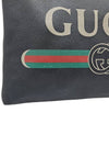 Women s 500984 WEB logo band black leather large clutch bag - GUCCI - BALAAN 5