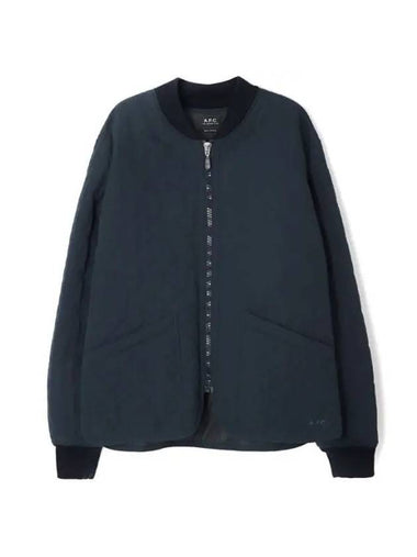 Men's Arcade Quilted Bomber Jacket Navy - A.P.C. - BALAAN 1