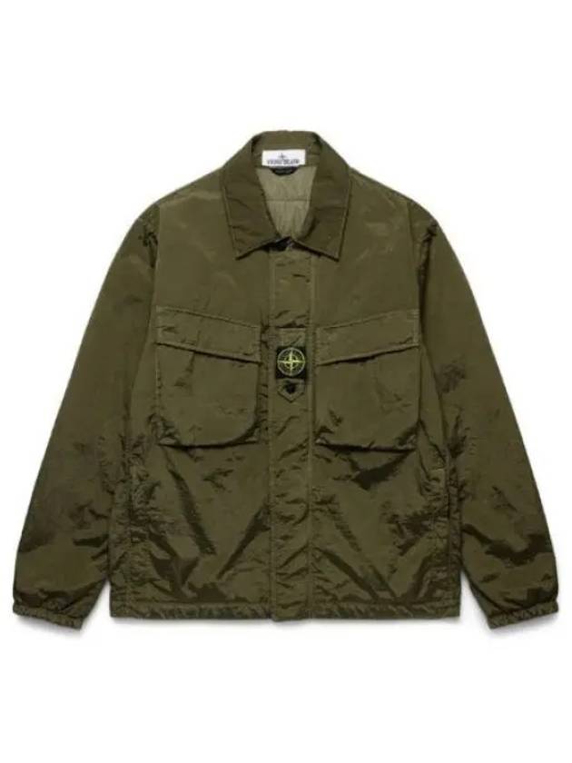 Lightweight Shirt Jacket Khaki - STONE ISLAND - BALAAN 2