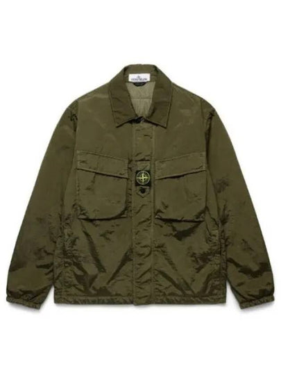 Lightweight Shirt Jacket Khaki - STONE ISLAND - BALAAN 2