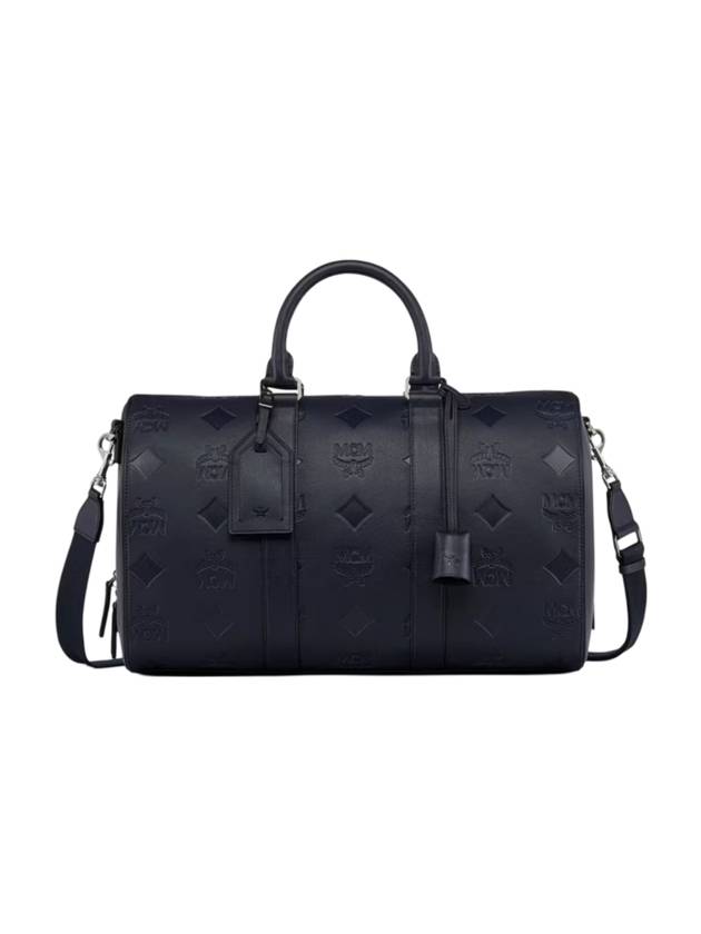 Ottomar Weekender Maxi Monogram Leather Duffel Bag Navy - MCM - BALAAN 1