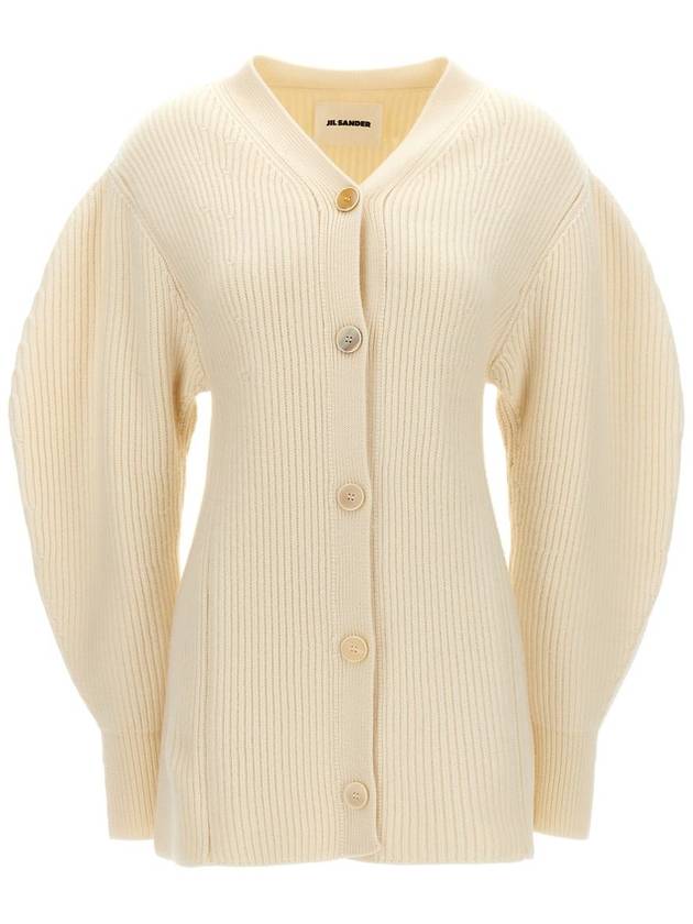 Jil Sander Ribbed Cardigan - JIL SANDER - BALAAN 1