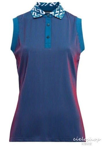 Rail sleeveless women s golf t shirt blue GWJT05514 - J.LINDEBERG - BALAAN 1