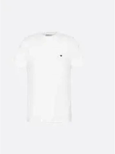 Embroidered Bee Cotton Jersey Short Sleeve T-Shirt White - DIOR - BALAAN 2