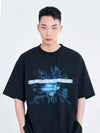 Salon de Key Unisex Blooming Neon X Large Fit Short Sleeve T-Shirt Black SDKIIISD240514HT002 - SALONDEKII SDLABEL - BALAAN 6