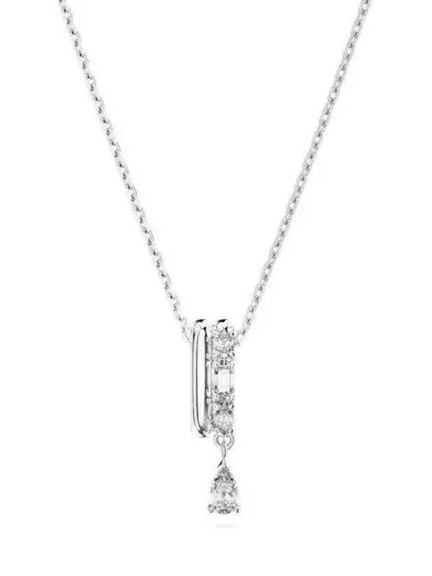 Dextera Rhodium Necklace White - SWAROVSKI - BALAAN 3