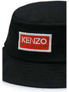 Logo Paris Sun Patch Cotton Bucket Hat Black - KENZO - BALAAN 5