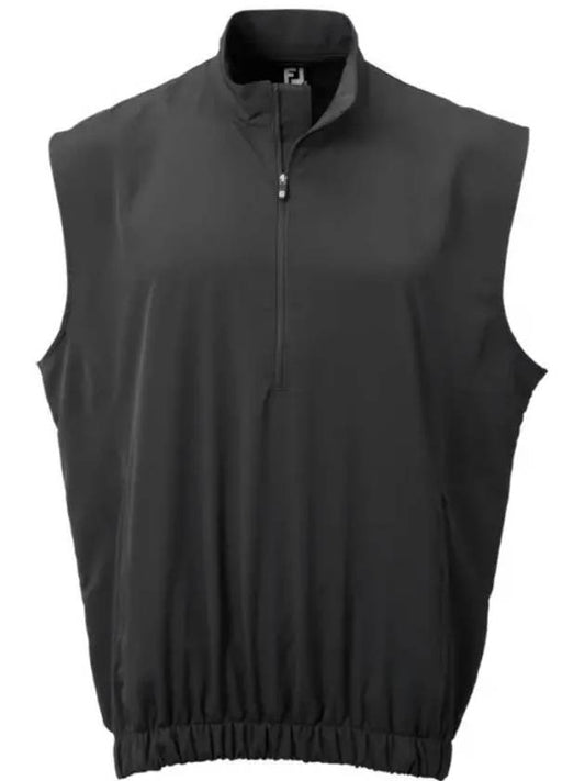 Men's Golf Wear Windbreaker Vest FJ Mens Performance Windshirt Vest Black 23521 - FOOTJOY - BALAAN 1