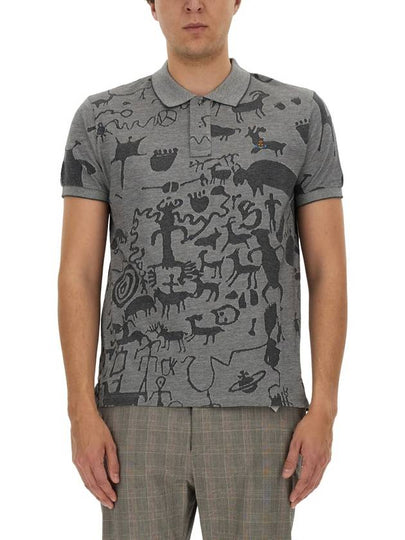 graphic print polo shirt 2H01000IJ006I - VIVIENNE WESTWOOD - BALAAN 2