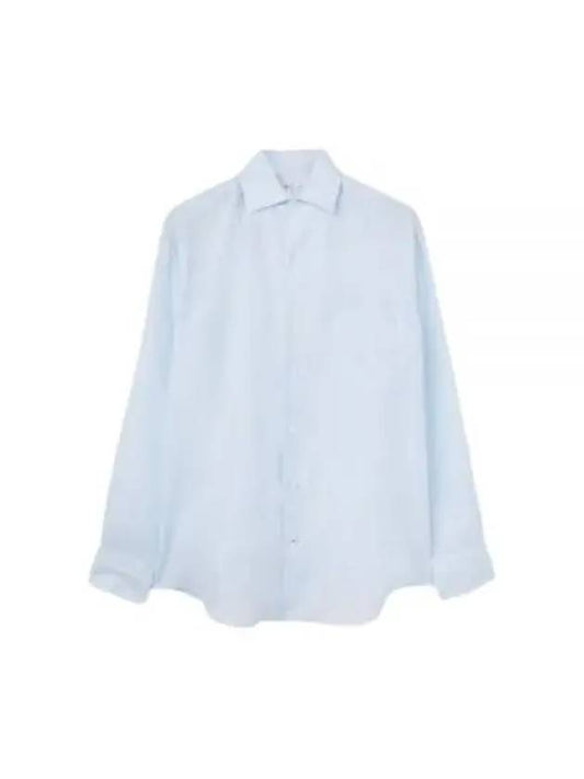 Men's Andre Linen Long Sleeve Shirt Spring Sky - LORO PIANA - BALAAN 2
