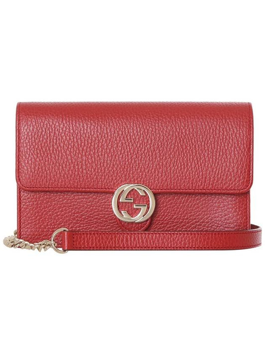 GG Interlocking Chain Strap Cross Bag Red - GUCCI - BALAAN 2