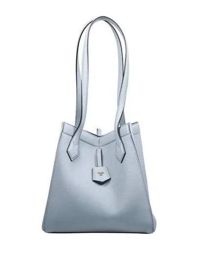 Origami Medium Leather Tote Bag Blue - FENDI - BALAAN 2