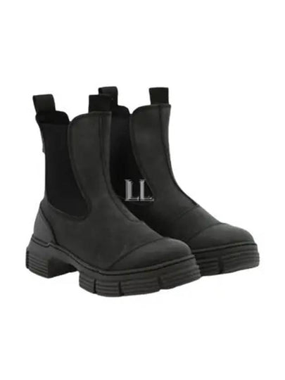 Rubber Chelsea Boots Black - GANNI - BALAAN 2