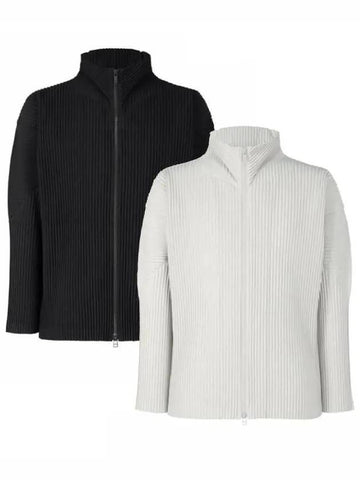 Homme Plissé Basic ZipUp Jacket JL440 - ISSEY MIYAKE - BALAAN 1