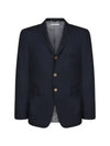 Super 120S Wool Twill Single Breasted Classic Jacket Navy - THOM BROWNE - BALAAN 2