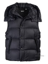 Logo Patch Hooded Down Padding Black - BURBERRY - BALAAN 6