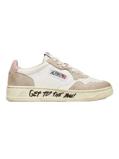 Medalist Suede Pink Tab Low Top Sneakers White - AUTRY - BALAAN 2