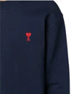 Small Heart Logo Sweatshirt Navy - AMI - BALAAN 6