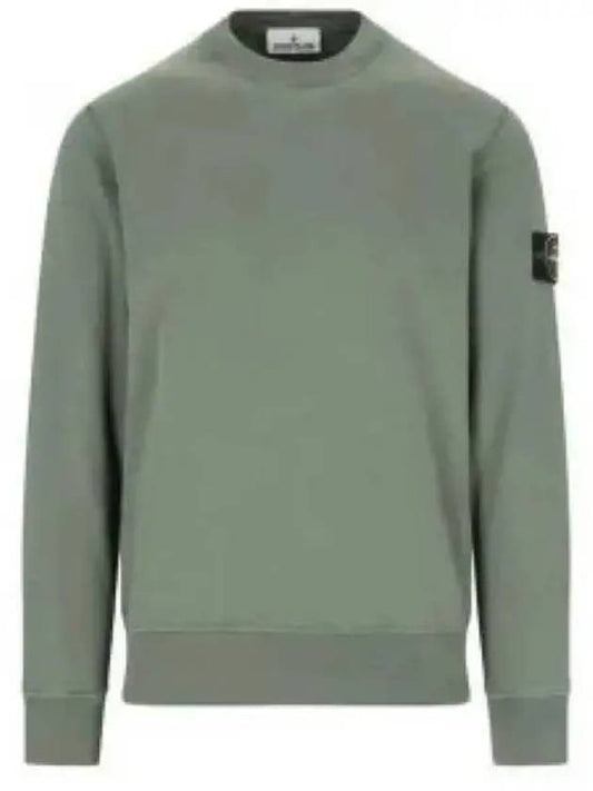 Wappen Patch Garment Dyed Sweatshirt Musk Green - STONE ISLAND - BALAAN 2