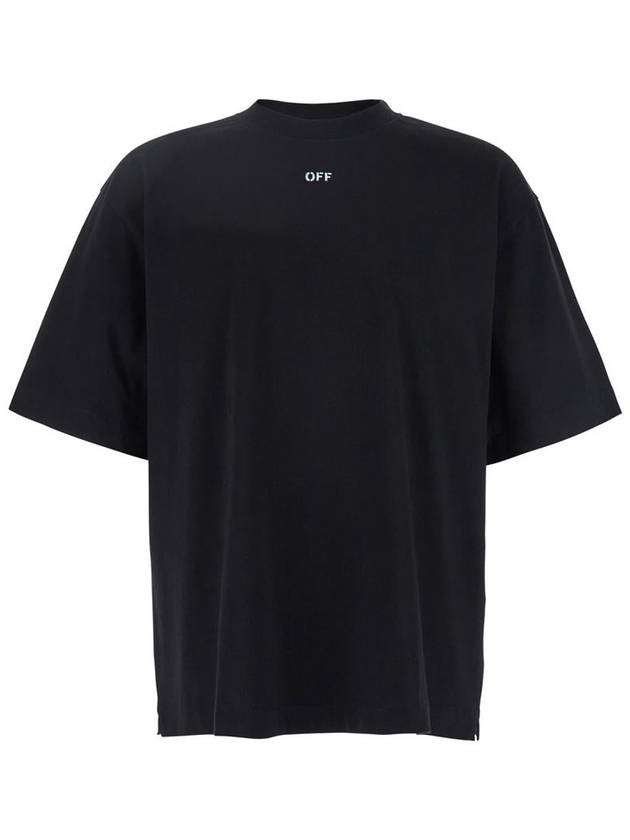 'Vibe Arrow' Black T-Shirt With Maxi Logo Printed On The Back In Cotton Man - OFF WHITE - BALAAN 1