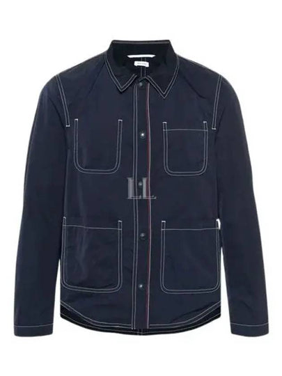 Tech Utility Jacket Navy - THOM BROWNE - BALAAN 2