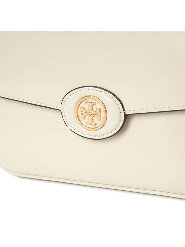 Robinson Spazzolato Convertible Logo Shoulder Bag White - TORY BURCH - BALAAN 8