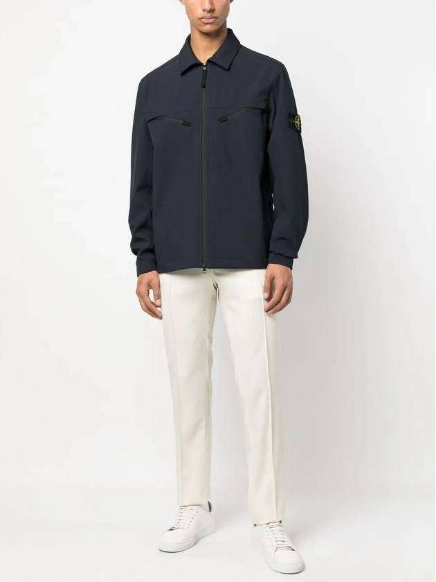 Light Soft Shell Shirt Jacket Navy - STONE ISLAND - BALAAN 6