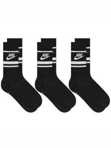 Sportswear Everyday Essential Crew Socks 3 Pack Black - NIKE - BALAAN 1