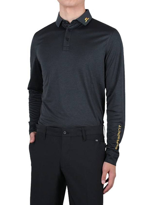 Tour Tech Long Sleeve PK Shirt Black - J.LINDEBERG - BALAAN 2