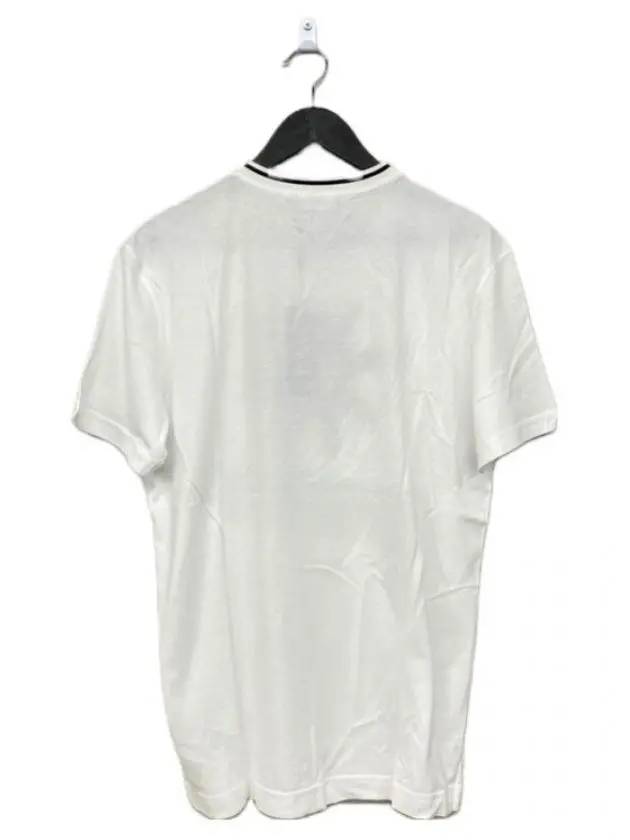 Embroidery Pattern Short Sleeve T Shirt White - DOLCE&GABBANA - BALAAN 4