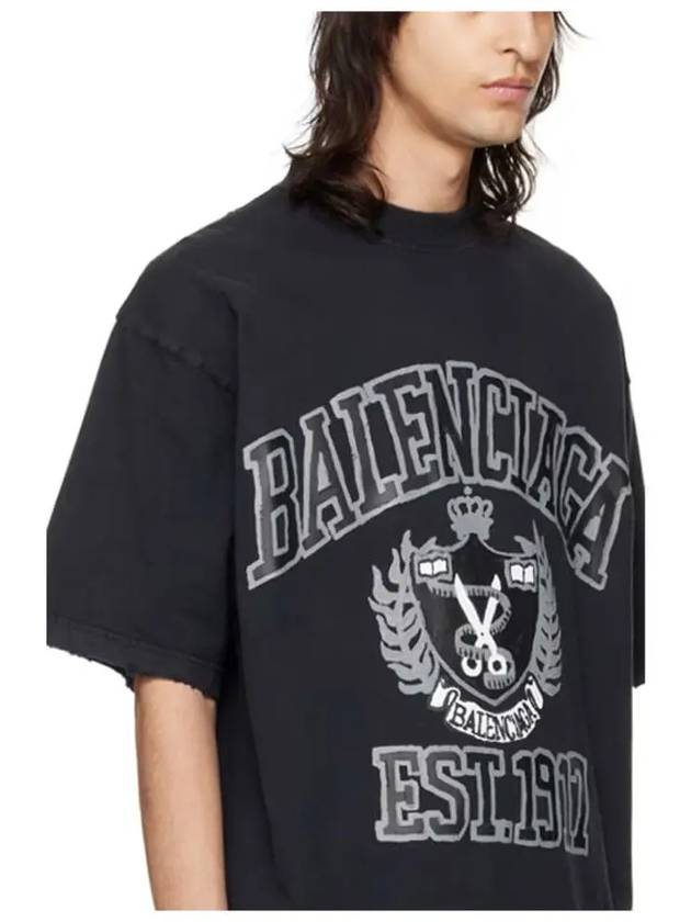 DIY College Medium Fit Short Sleeve T-Shirt Black - BALENCIAGA - BALAAN 5