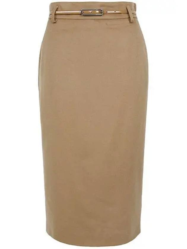 Camel Ginseng Wool Midi Skirt 001 1208732 - MAX MARA - BALAAN 1