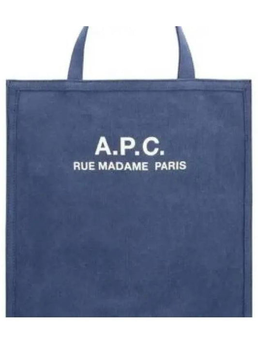Recovery Logo Printing Cotton Tote Bag Blue - A.P.C. - BALAAN 2