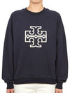 Logo Applique Sweatshirt Navy - TORY BURCH - BALAAN 2