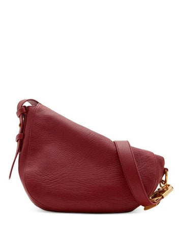 Small Knight Leather Shoulder Bag Red - BURBERRY - BALAAN 1