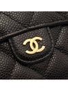 Black caviar classic gold CC logo small flap bi fold wallet No 25 A82288 - CHANEL - BALAAN 9