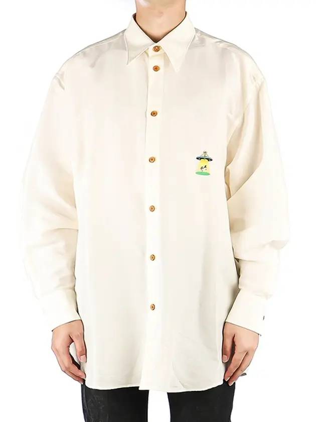 Men's UFO Long Sleeve Shirt Cream - DOUBLET - BALAAN 1