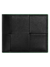 Cassette Bifold Half Wallet Parakeet Black - BOTTEGA VENETA - BALAAN 1