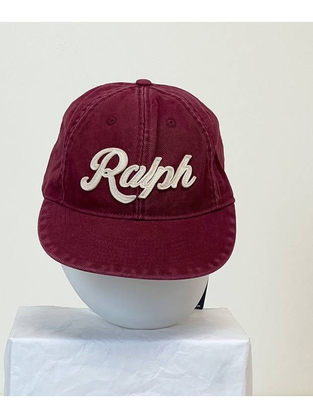 Logo Patch Ball Cap Red - POLO RALPH LAUREN - BALAAN 3