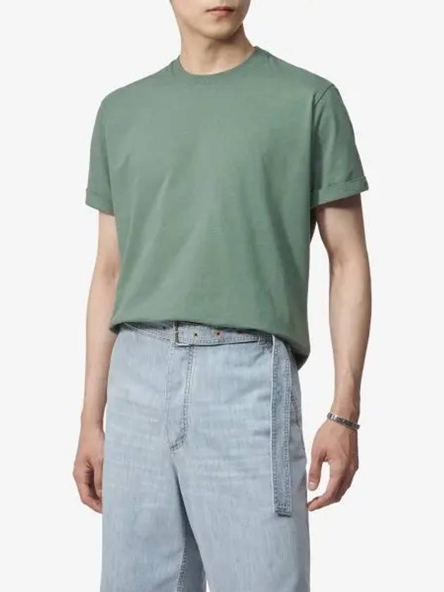 Cotton Short Sleeve T-Shirt Green - BOTTEGA VENETA - BALAAN 2