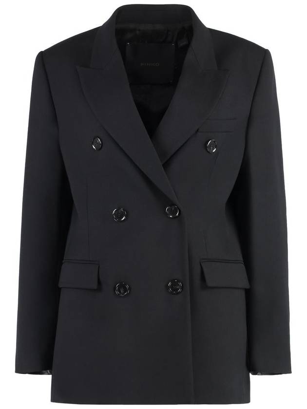 Pinko Guinea Double-Breasted Wool Blend Jacket - PINKO - BALAAN 1