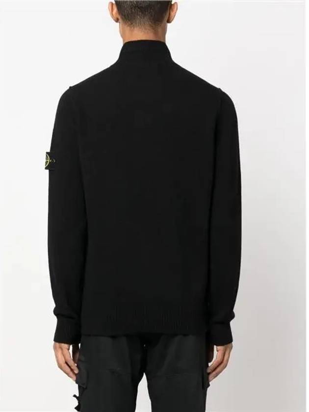 Wappen Patch Button Knit Top Black - STONE ISLAND - BALAAN 5