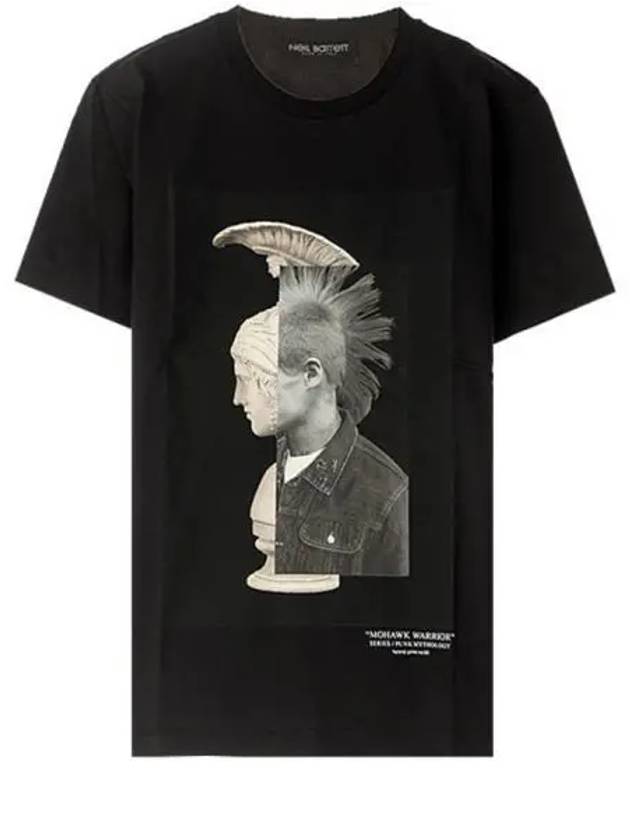 Mohawk Mohawk Short Sleeve T-Shirt Black - NEIL BARRETT - BALAAN 2