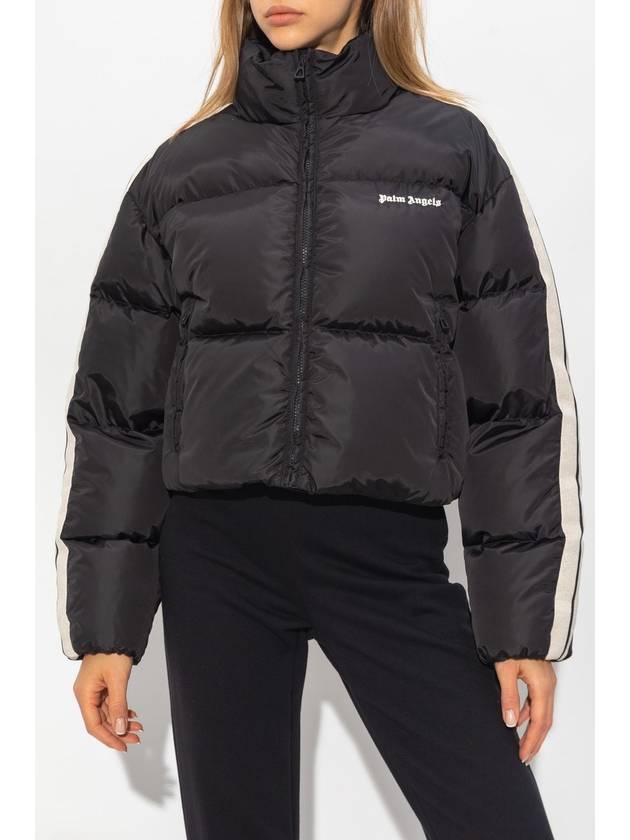 23 fw Black White Puffer Crop Track Down Jacket PWED018F23FAB0011001 B0480943632 - PALM ANGELS - BALAAN 4