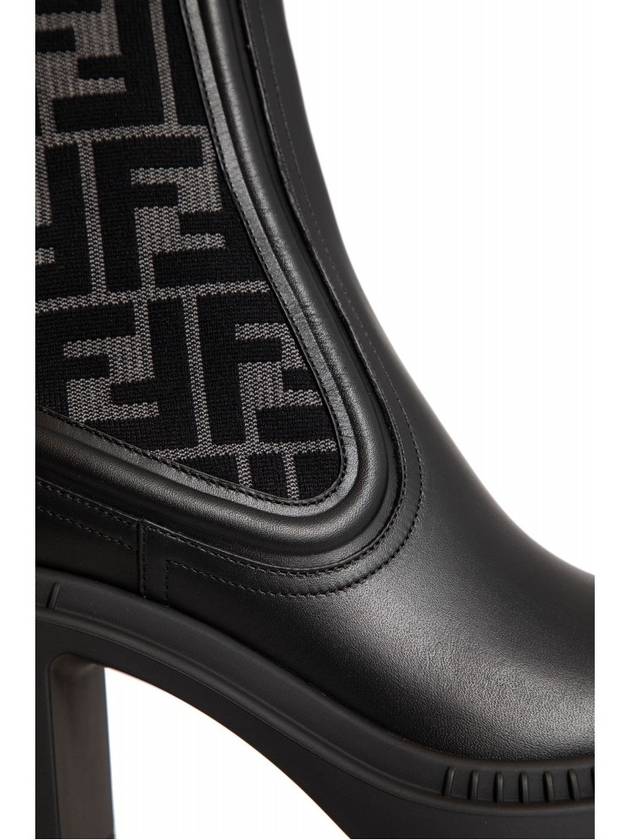 Domino Biker Middle Boots Black - FENDI - BALAAN 8