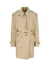 Women's Tri-layer Gabardine Trench Coat Honey - BURBERRY - BALAAN 2