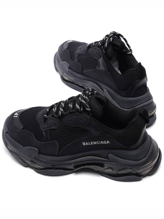 Triple S Sneakers Clear Sole Black - BALENCIAGA - BALAAN 7