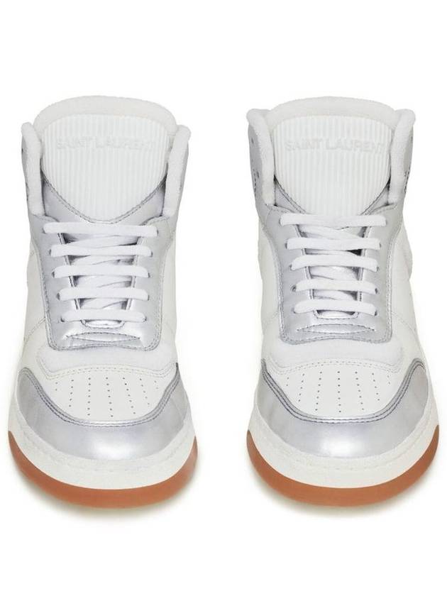 SL 80 High-Top Sneakers Silver - SAINT LAURENT - BALAAN 4