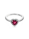 Elevated Heart Ring Red Silver - PANDORA - BALAAN 3