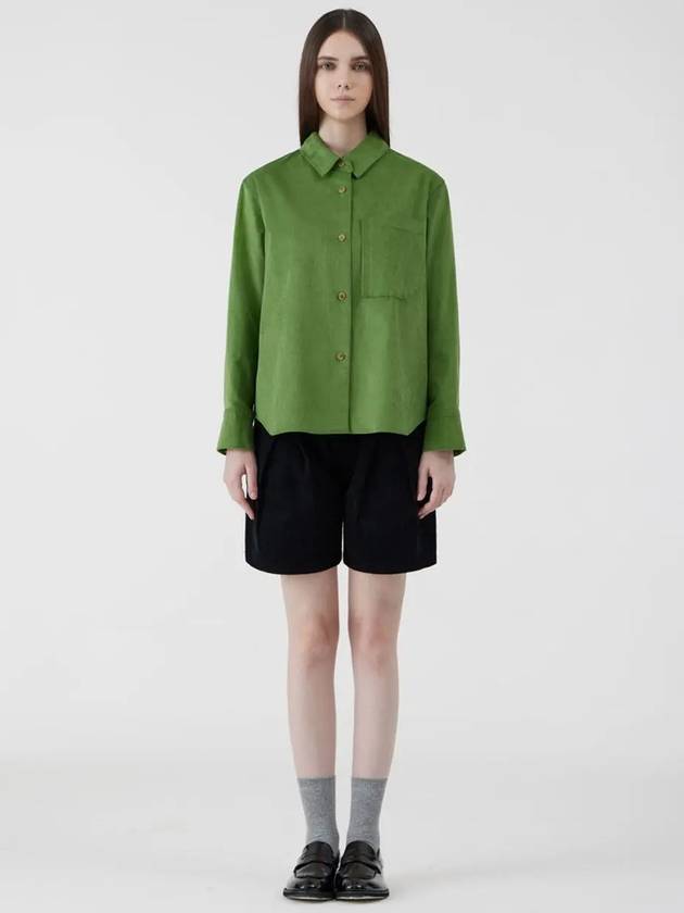 outer trendy corduroy shirt green - VOYONN - BALAAN 6